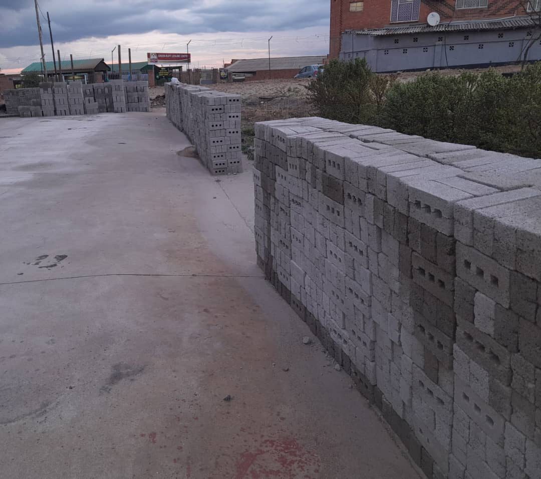 Blocks stacked in rows