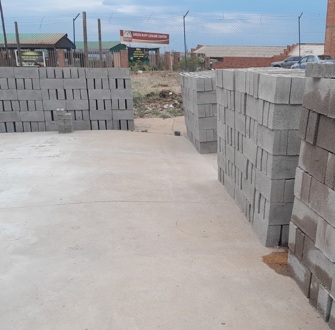 Blocks ready for customer collection and orders